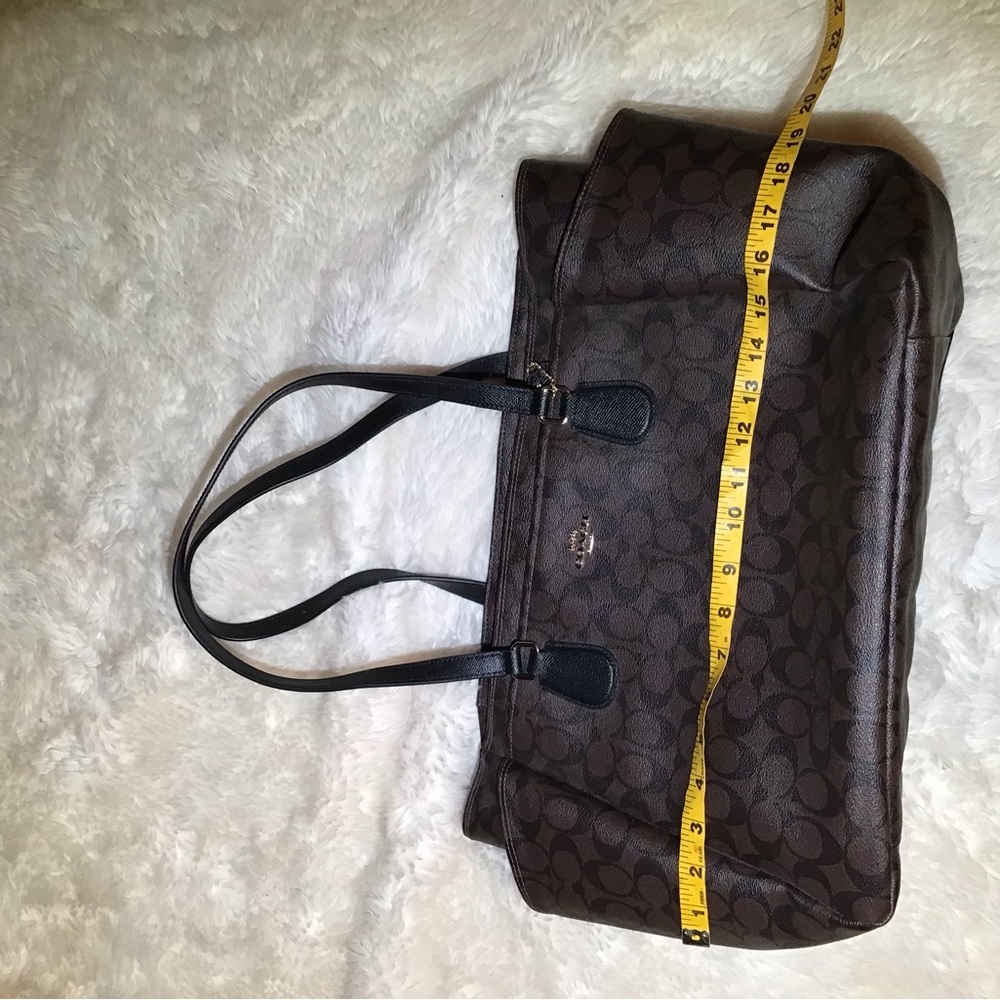 Coach brown/black large tote shoulder bag - Picture 10 of 11